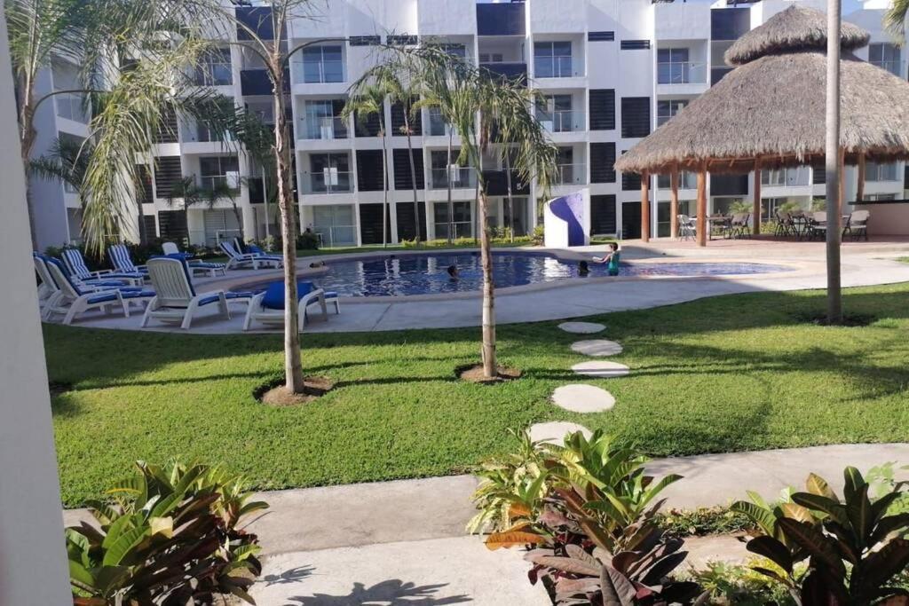 Apartamento Casa Azul Ceibas Depto Frente A La Alberca Manzanillo