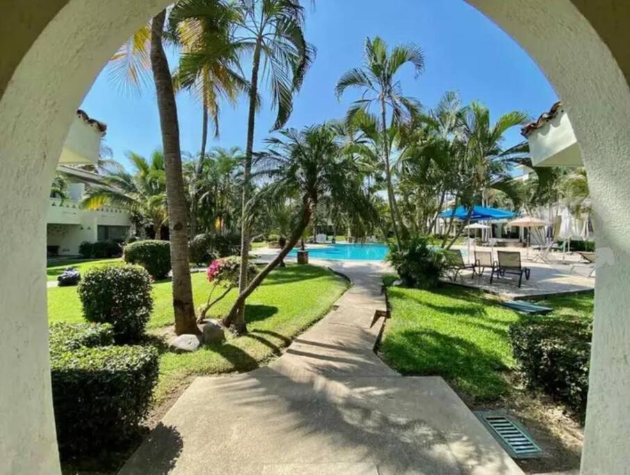 Apartamento Hermoso En Con Alberca Y Cancha De Tenis, Ideal Relajarse Y Disfrutar De Escapada Tranquila En El Paraiso Tropical